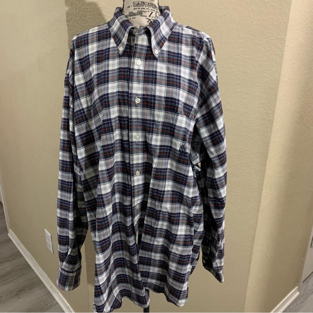 Nautica plaid button down shirt size XL